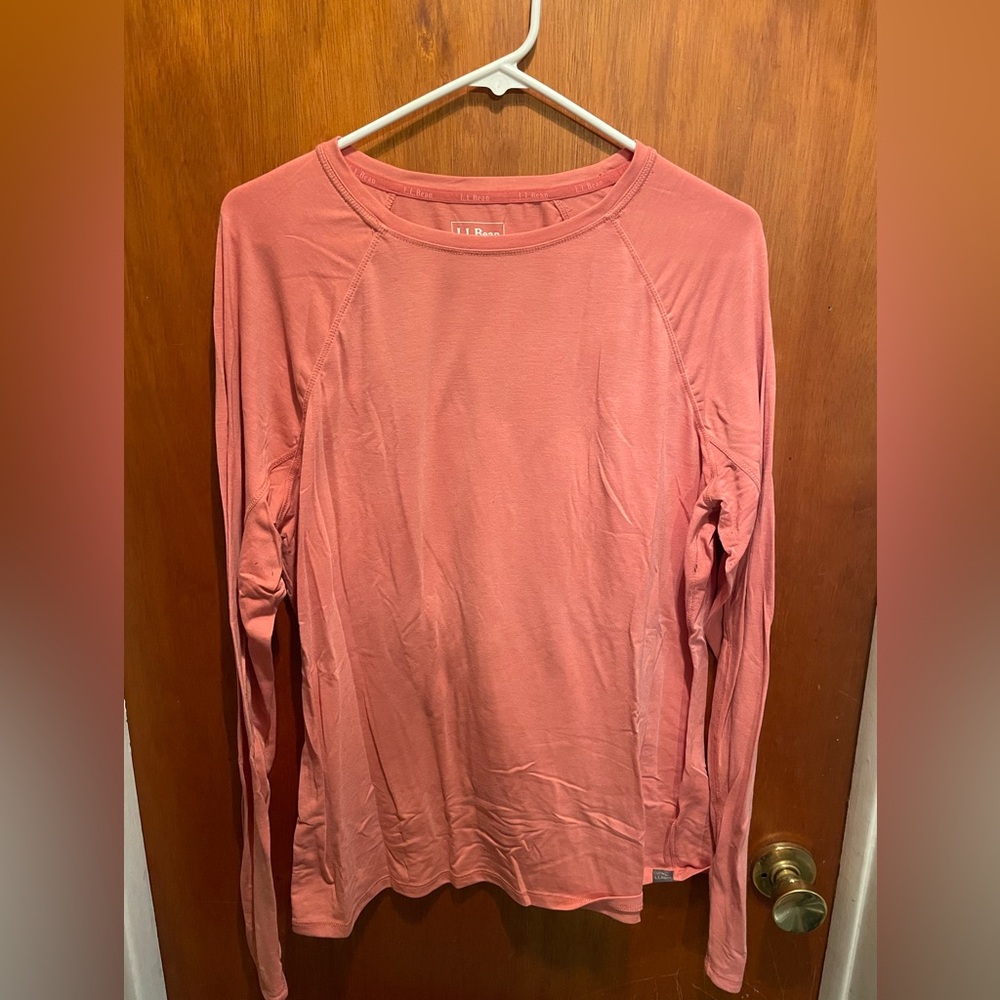 Ll bean long sleeve sunsmart solid tee